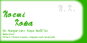 noemi kopa business card